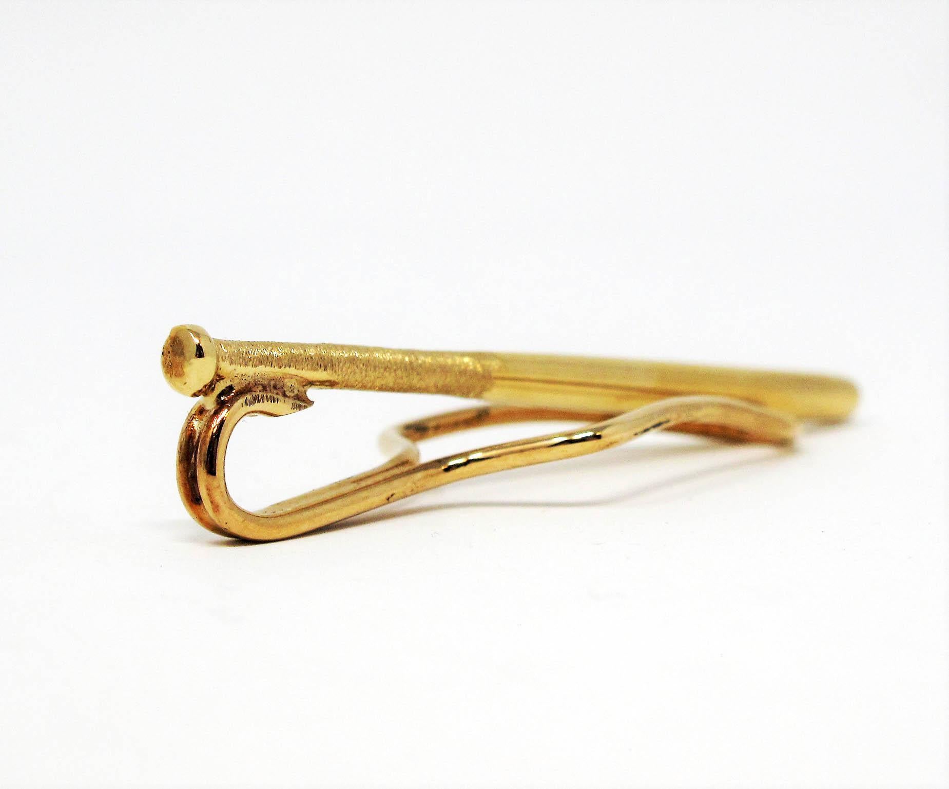 Vintage Tiffany & Co. Pince à billets / pince à cravate de baseball en or jaune 14 carats avec boîte en vente 1