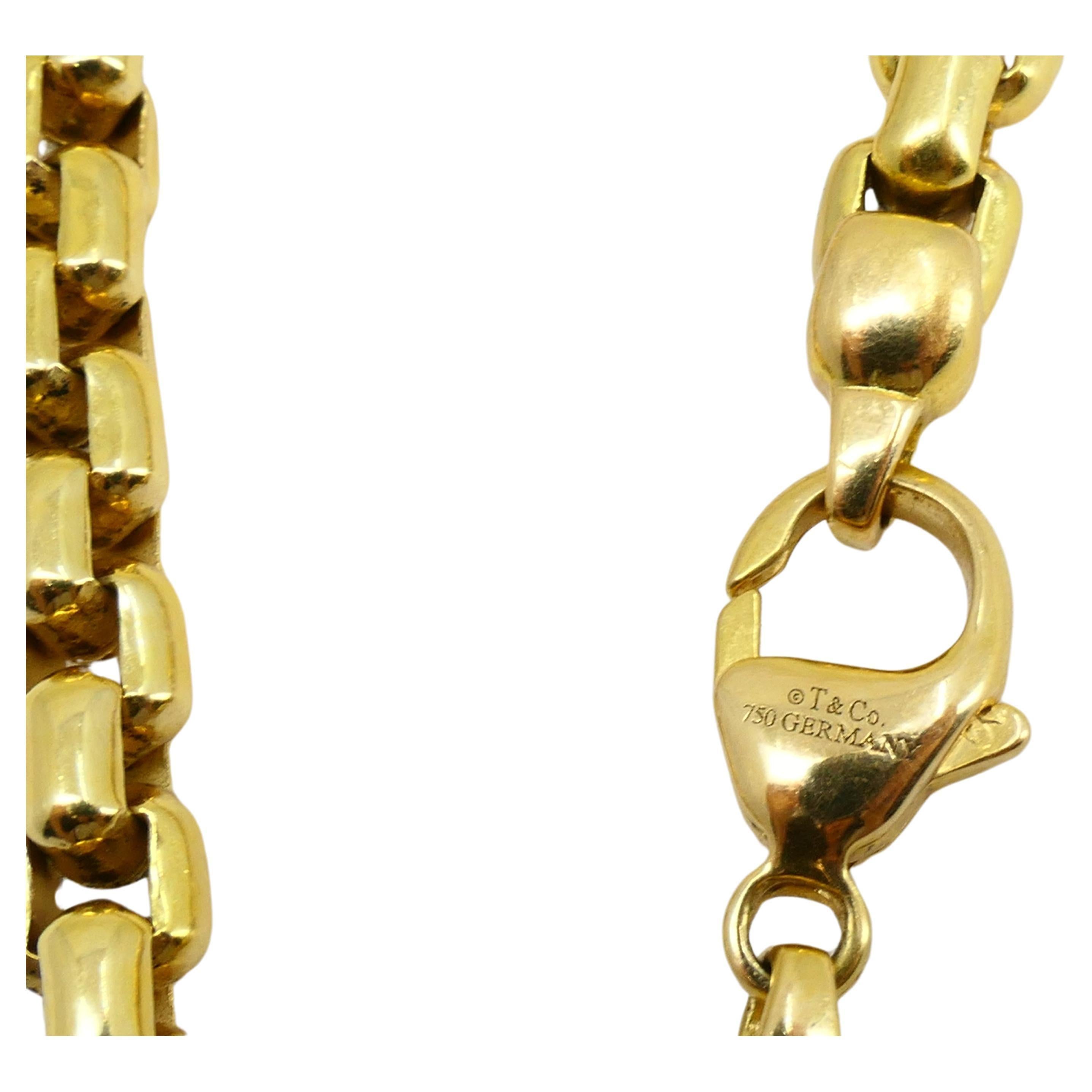 Vintage Tiffany & Co. Box Link Gold Chain Necklace 2