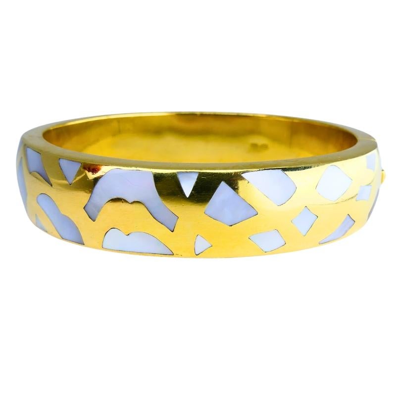 Vintage Tiffany & Co. Bracelet Gold Mother-of-Pearl Black Onyx Hematite Bangle For Sale 1