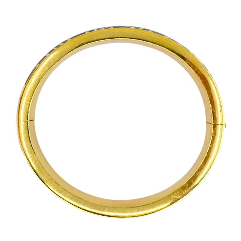 Vintage Tiffany & Co. Bracelet Gold Mother-of-Pearl Black Onyx Hematite Bangle For Sale 4