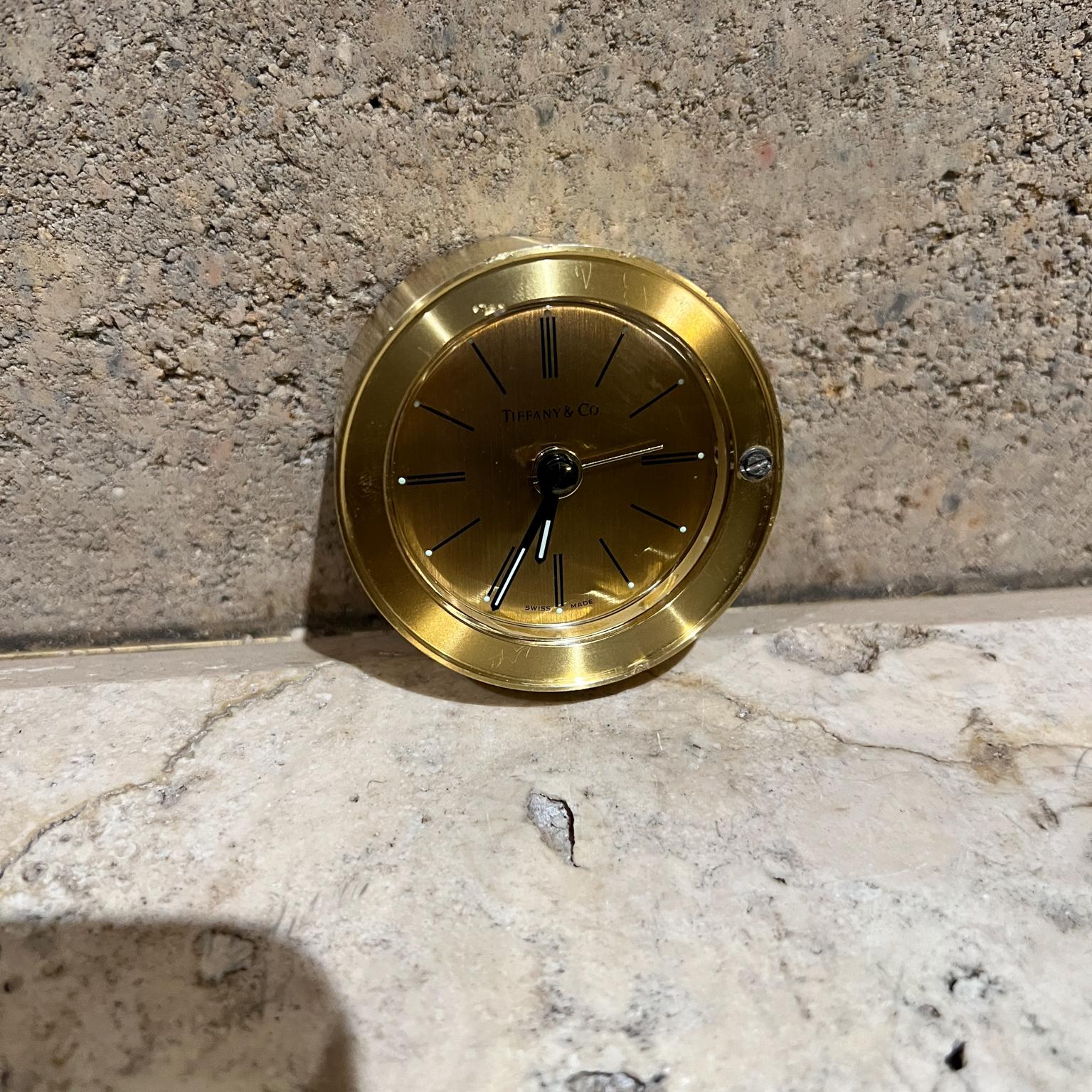 Vintage Tiffany & Co Brass Desk Clock 2