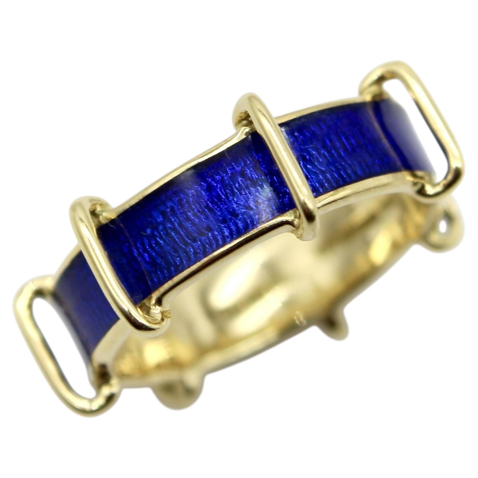 Vintage Tiffany & Co. by Schlumberger 18K Gold Enamel Ring