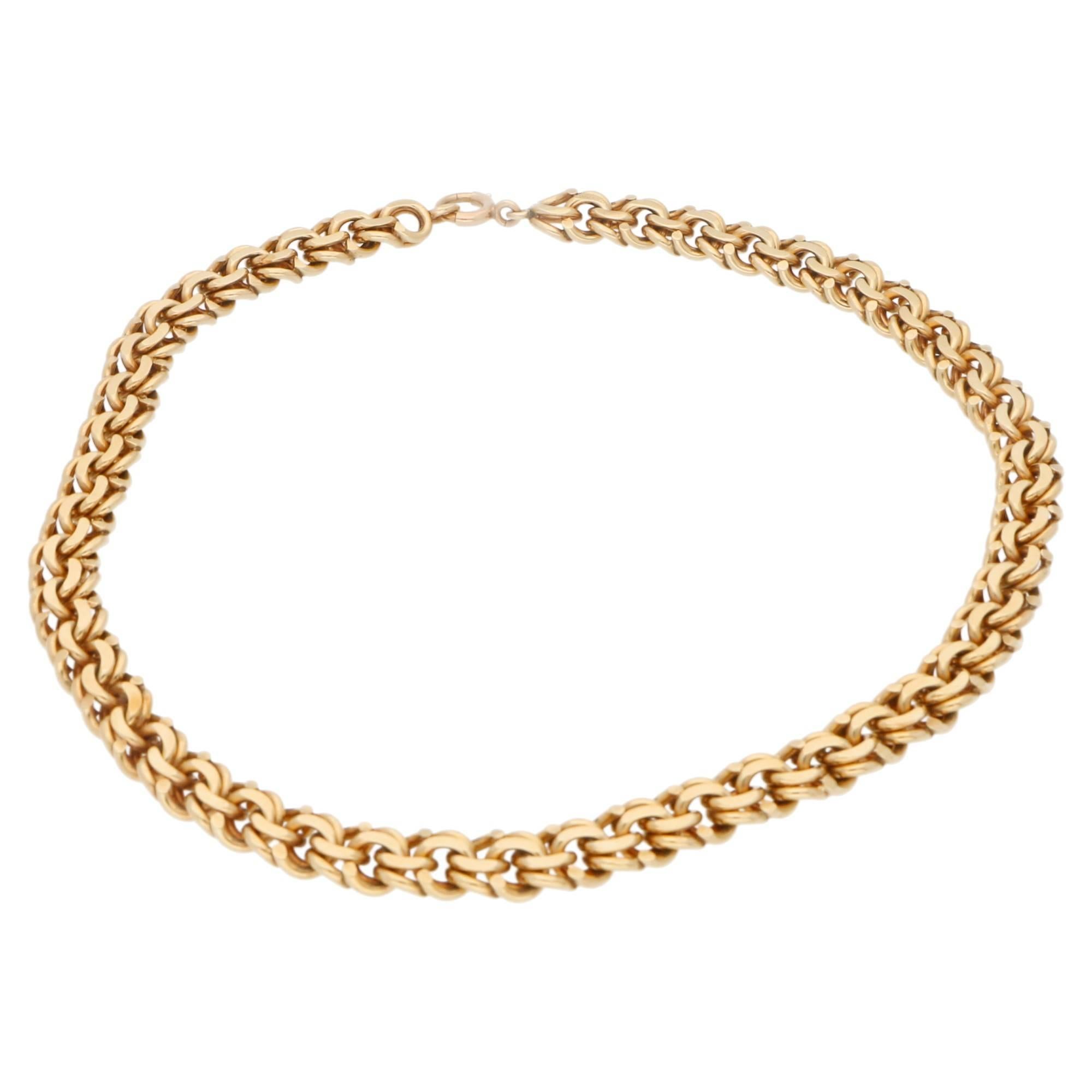 A beautiful chunky chain necklace in 14k yellow gold, signed Tiffany & Co. 

This specific piece is from the 1980's; however its design is timeless. Due to the link design the necklace has a certain amount of presence whilst on the neck. This makes