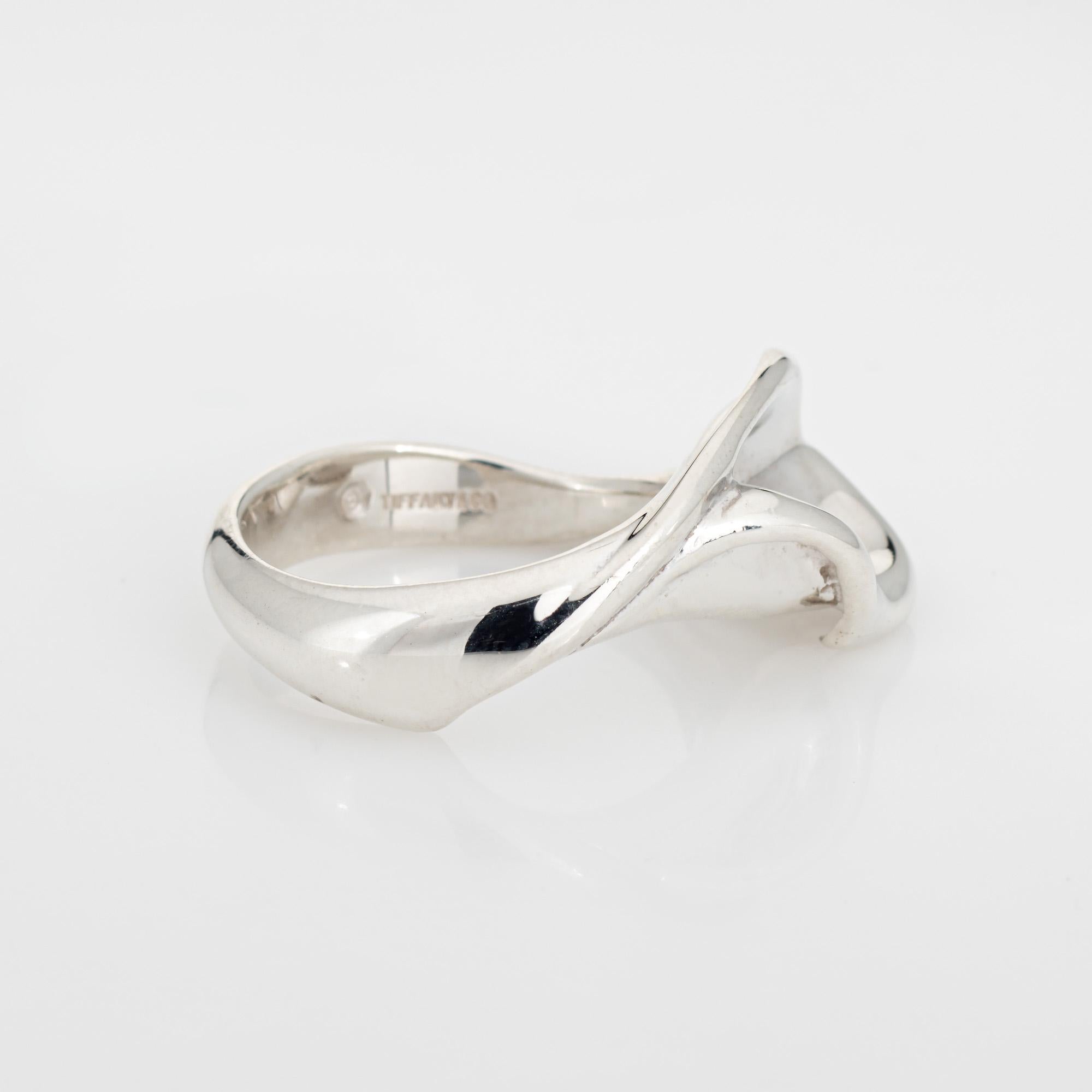 Modern Vintage Tiffany & Co Calla Lily Ring Sz 6 Band Elsa Peretti Sculpted Jewelry
