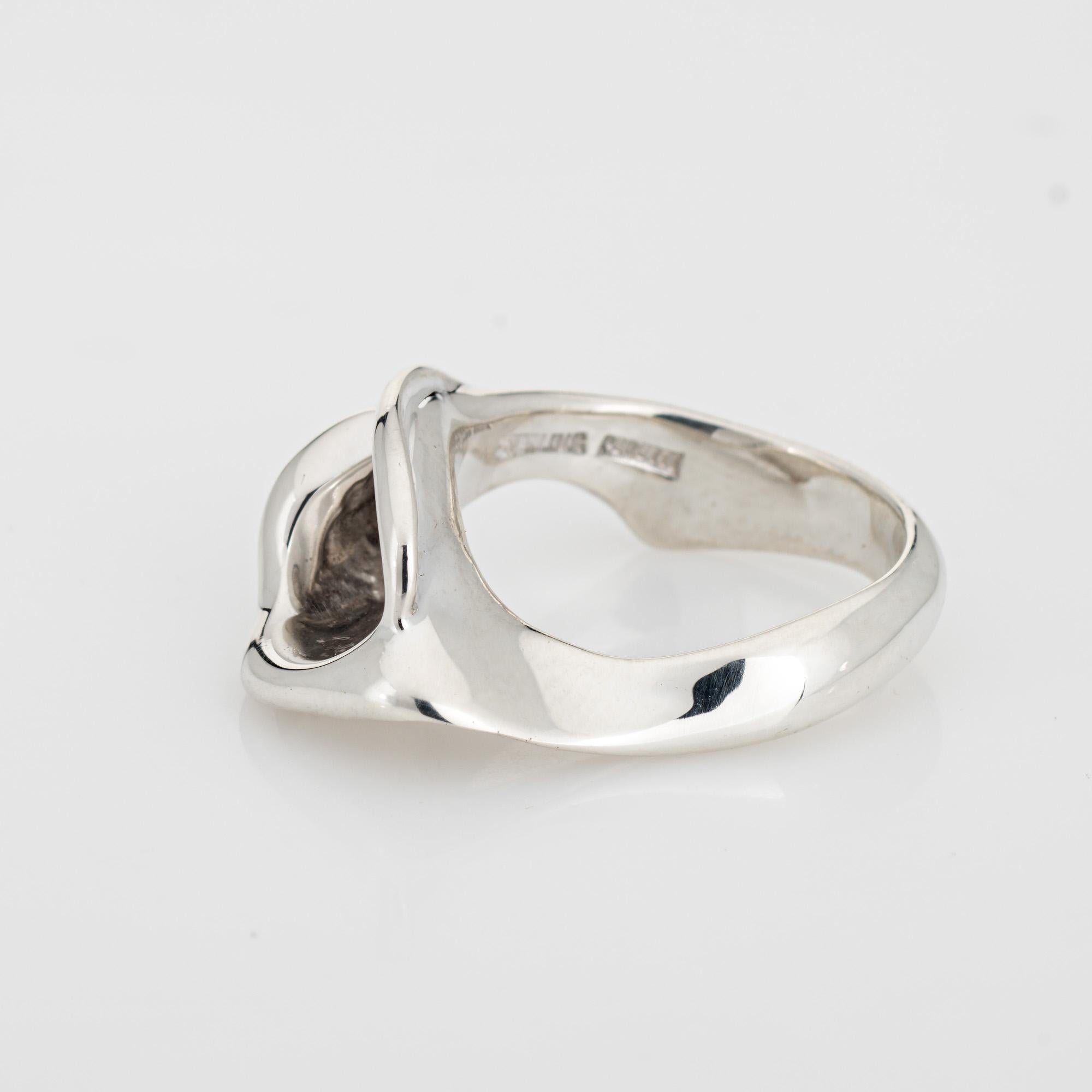 Vintage Tiffany & Co Calla Lily Ring Sz 6 Band Elsa Peretti Sculpted Jewelry In Good Condition In Torrance, CA