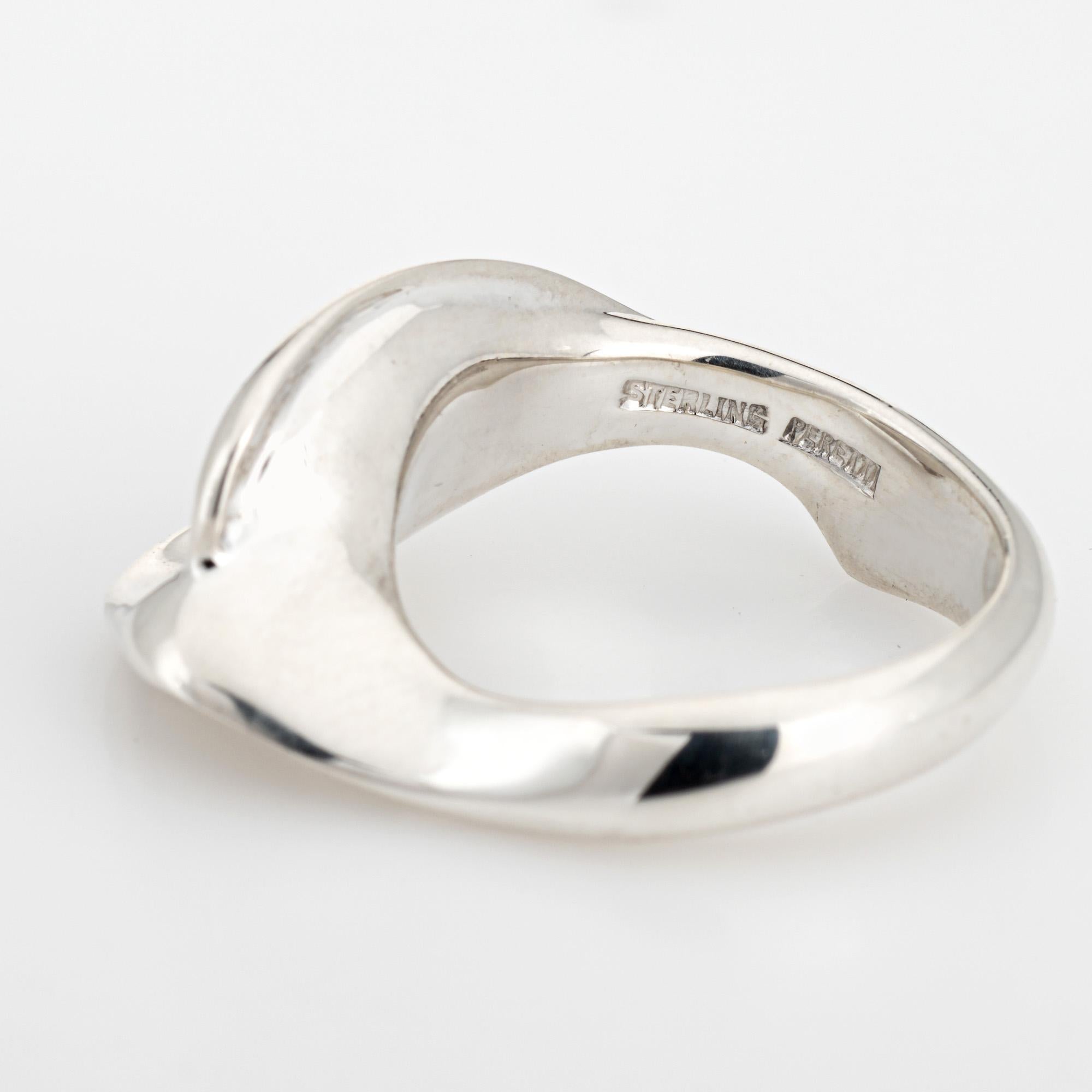 Vintage Tiffany & Co Calla Lily Ring Sz 6 Band Elsa Peretti Sculpted Jewelry 2