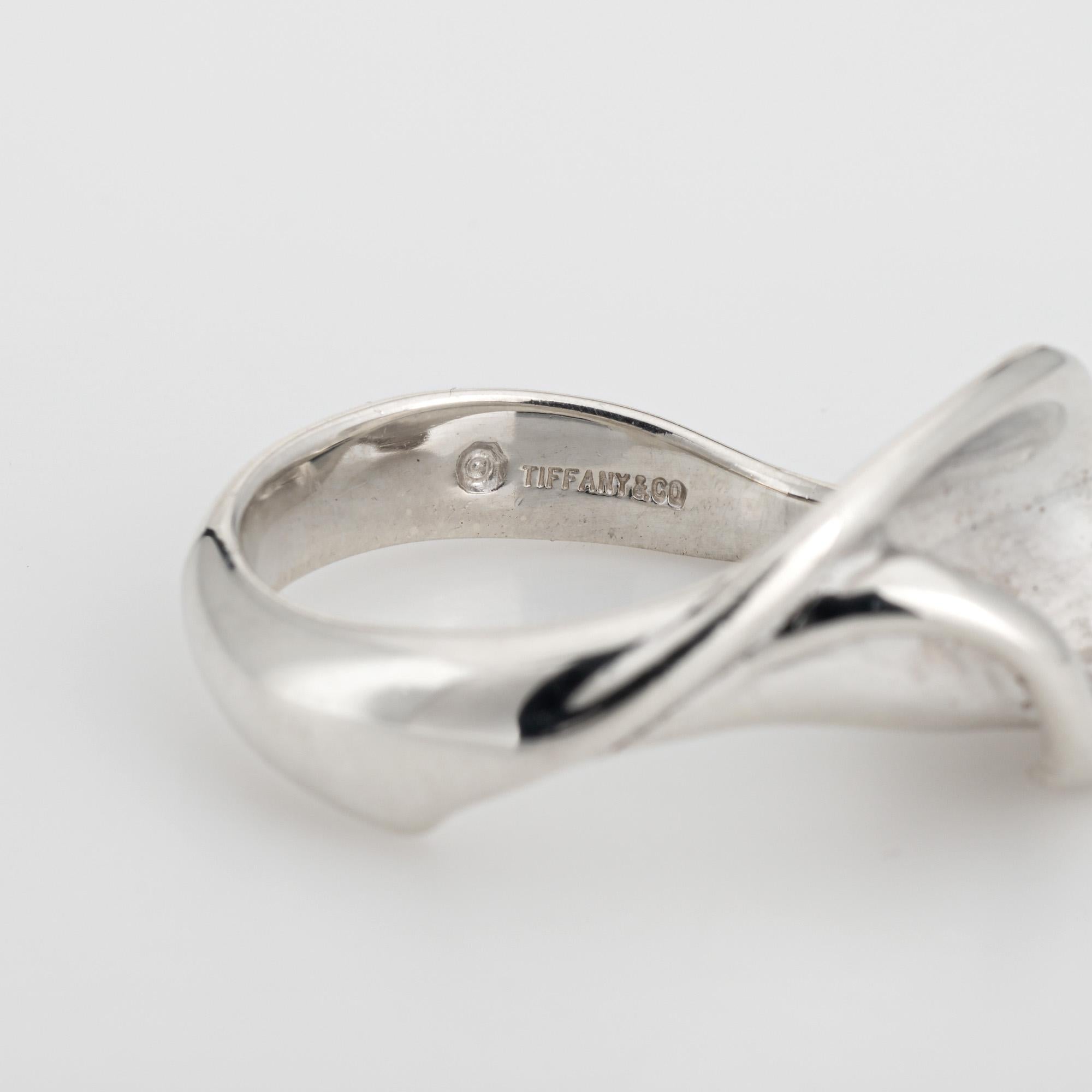 Vintage Tiffany & Co Calla Lily Ring Sz 6 Band Elsa Peretti Sculpted Jewelry 3