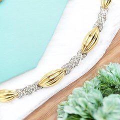 Tiffany & Co. Collier vintage Candy en or jaune et blanc avec diamants