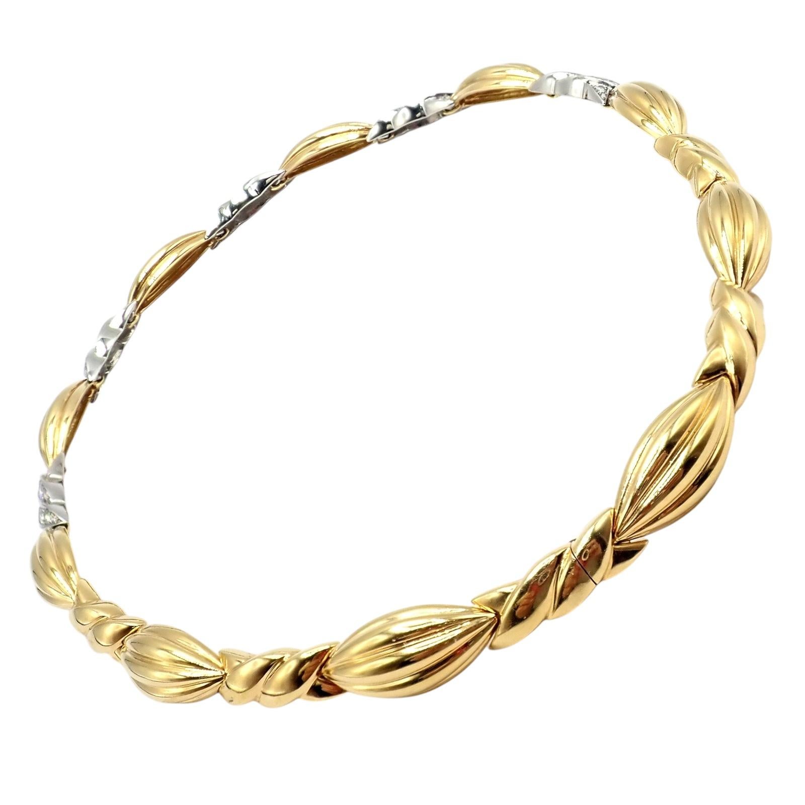 Vintage Tiffany & Co Candy Yellow White Gold Diamond Necklace In Excellent Condition For Sale In Holland, PA