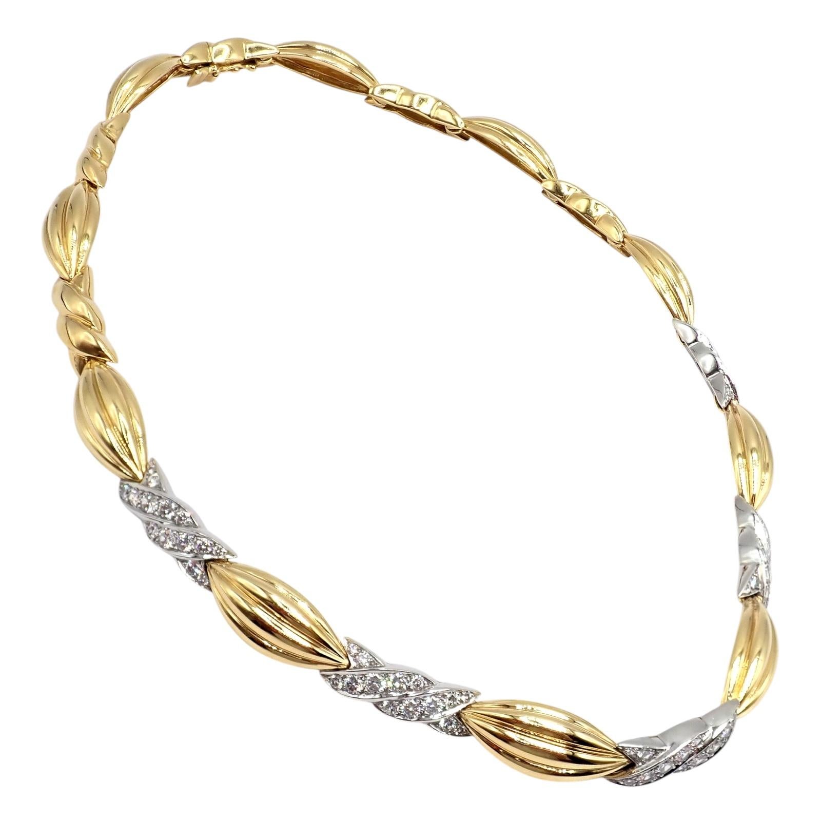 Vintage Tiffany & Co Candy Yellow White Gold Diamond Necklace For Sale 1