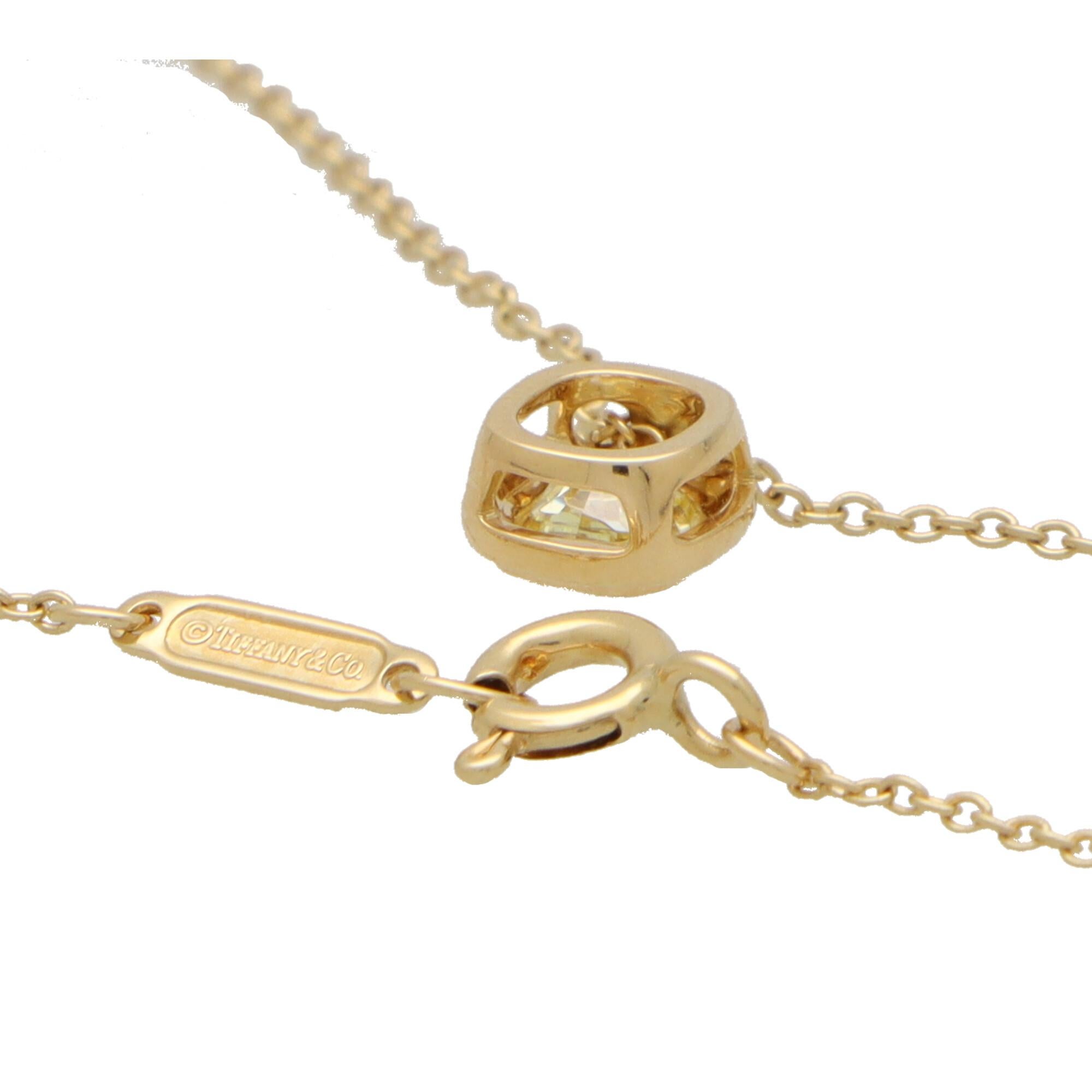 tiffany and co yellow diamond necklace
