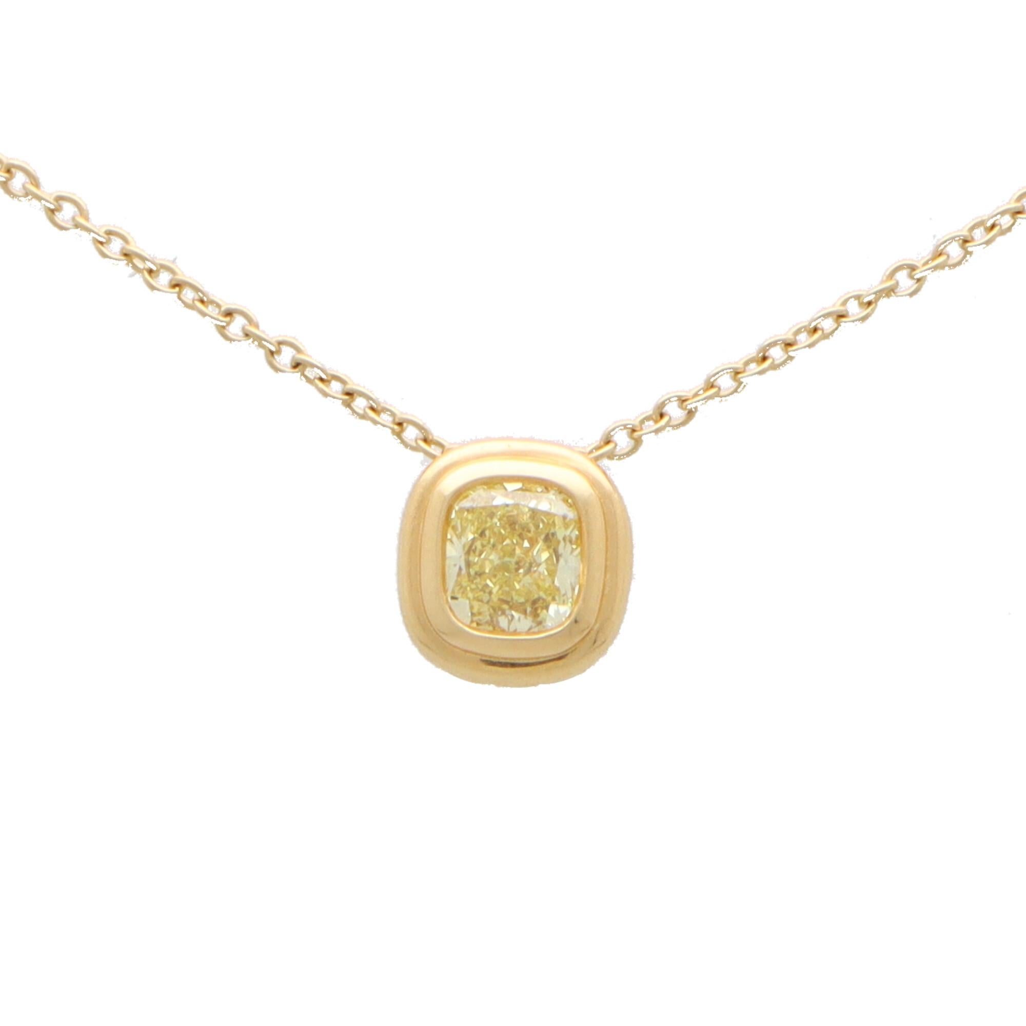 tiffany yellow diamond pendant