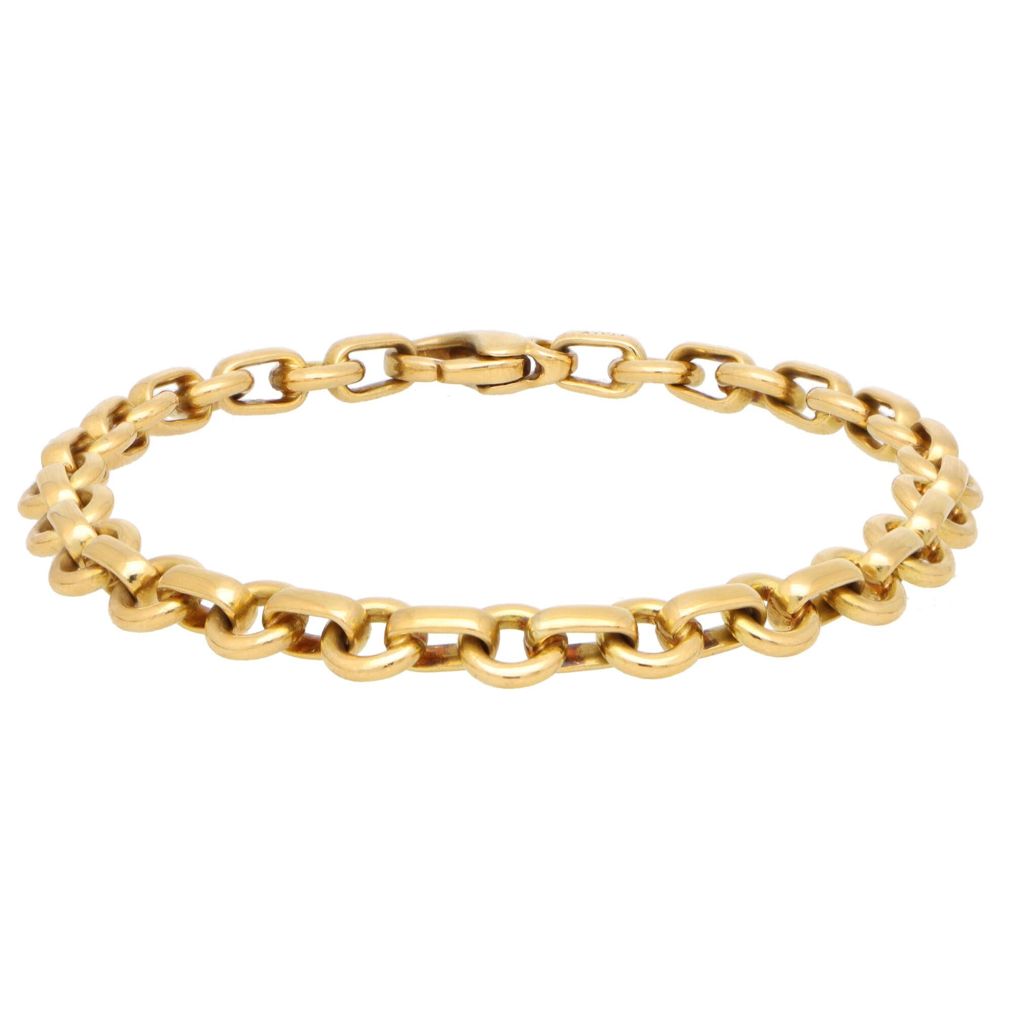 Modern Vintage Tiffany & Co. Chain Link Bracelet Set in 18k Yellow Gold