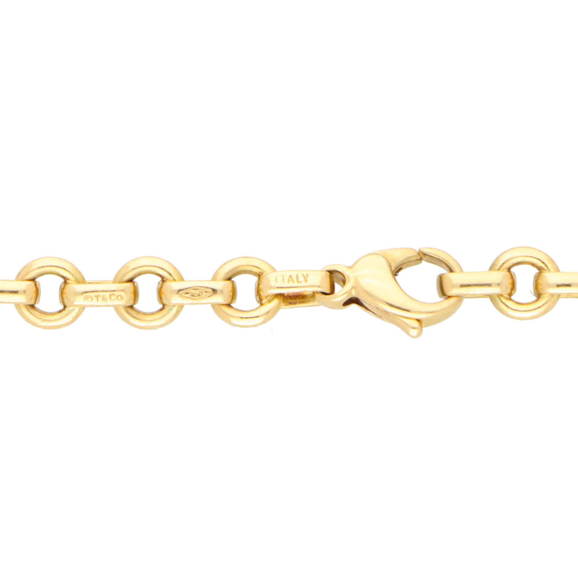 Women's or Men's Vintage Tiffany & Co. Chain Link Bracelet Set in 18k Yellow Gold