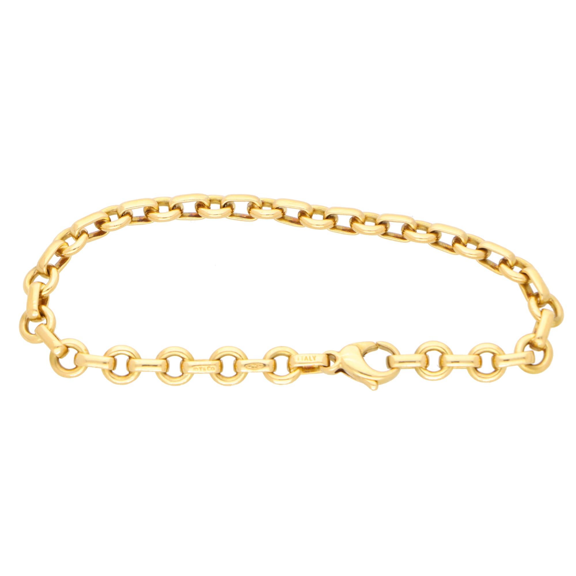 Vintage Tiffany & Co. Chain Link Bracelet Set in 18k Yellow Gold 1
