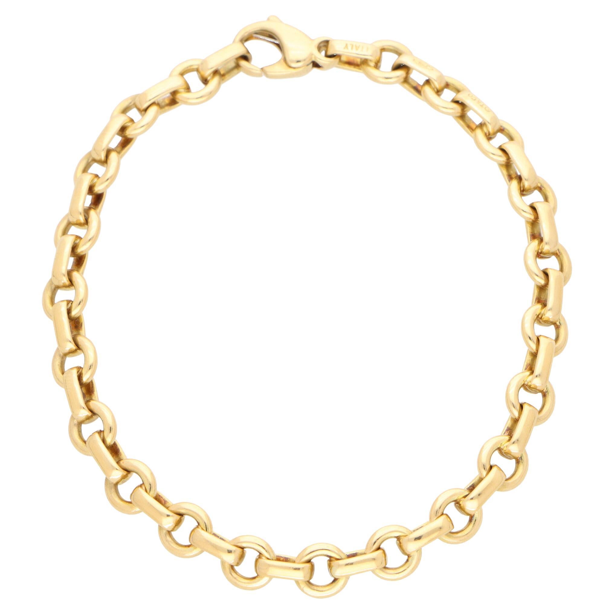 Vintage Tiffany & Co. Chain Link Bracelet Set in 18k Yellow Gold