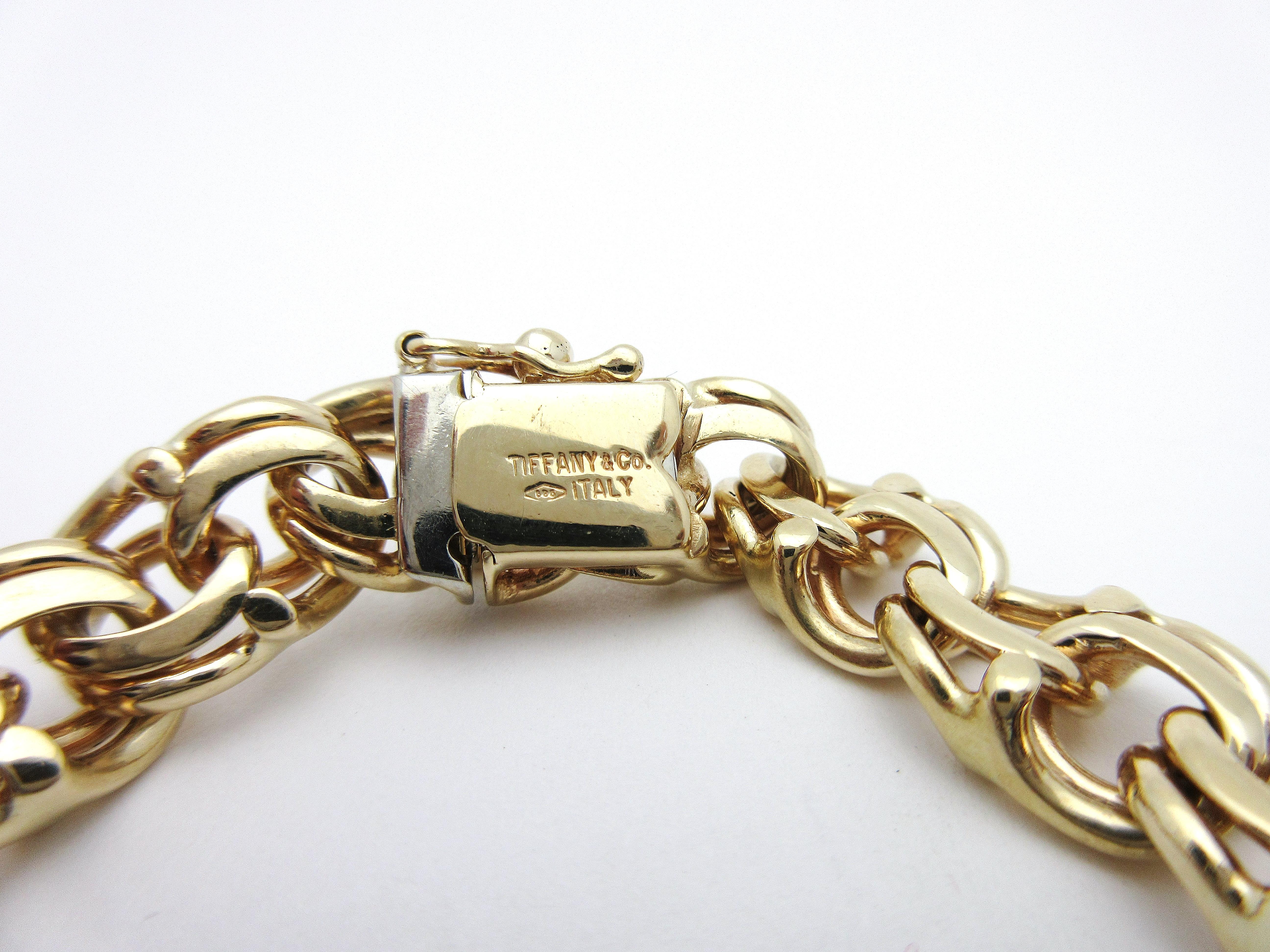 vintage 14 karat gold charm bracelet