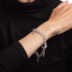 Vintage Tiffany & Co Charm Bracelet 2003 Silver Moon Star Flower Butterfly