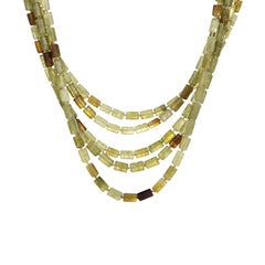 Vintage Tiffany & Co. Chrysoberyl Necklace Torsade Multi 5-Strand Estate Jewelry