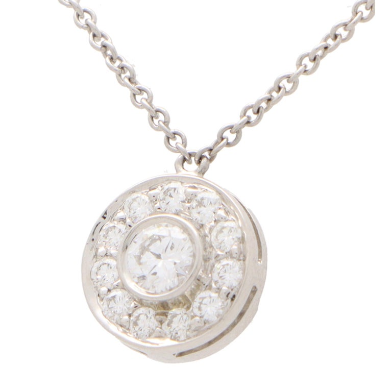 Round Cut Vintage Tiffany & Co. ‘Circlet’ Diamond Pendant For Sale