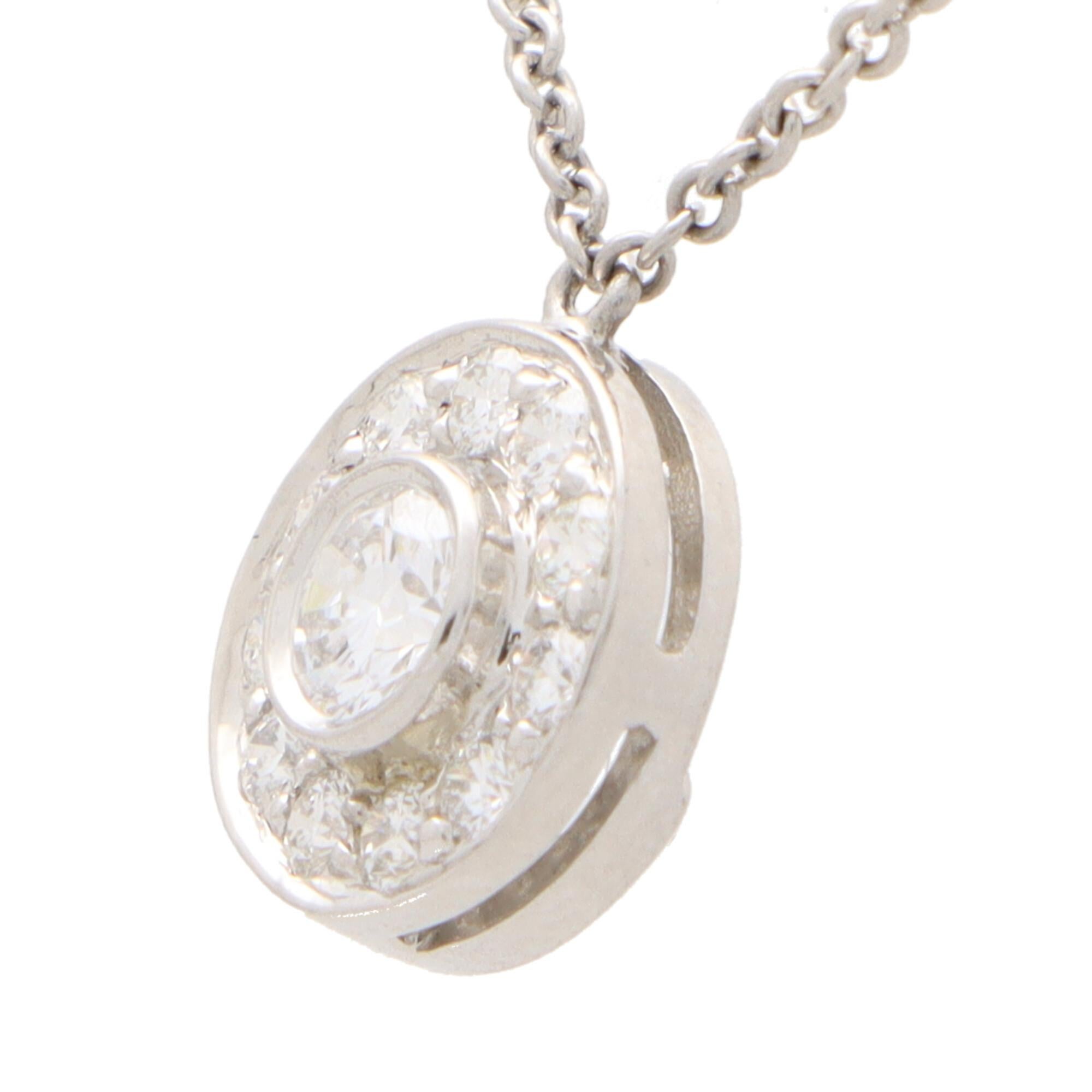 Round Cut Vintage Tiffany & Co. ‘Circlet’ Diamond Pendant