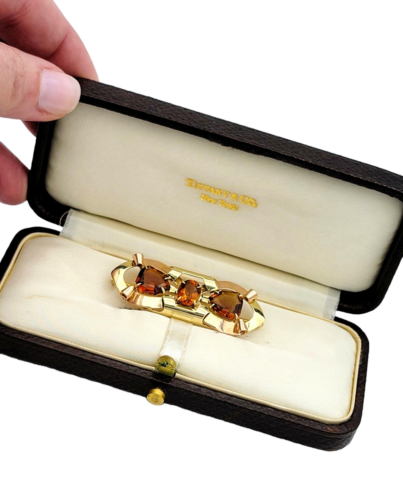 Vintage Tiffany & Co. Broche ruban en or jaune et rose 14 carats en vente 5