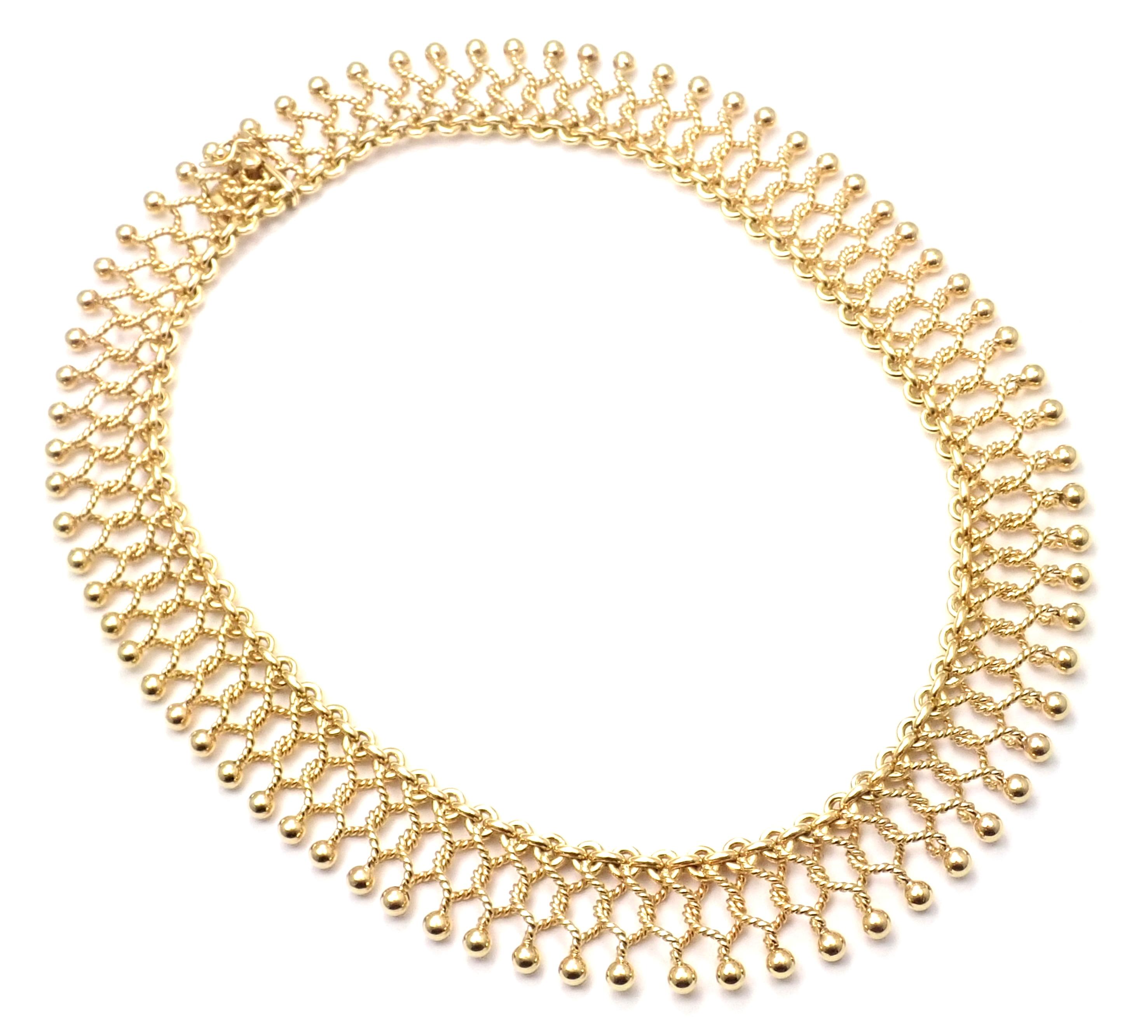 18k Yellow Gold Vintage Cleopatra Collar Necklace by Tiffany Co.
Details: 
Length: 15