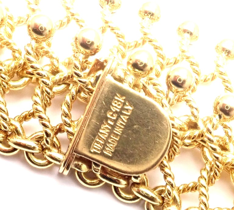 Vintage Tiffany & Co. Cleopatra Collar Yellow Gold Link Necklace In Excellent Condition For Sale In Holland, PA
