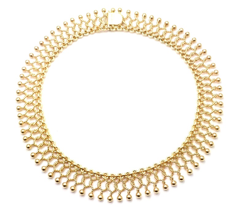Vintage Tiffany & Co. Cleopatra Collar Yellow Gold Link Necklace For Sale 1