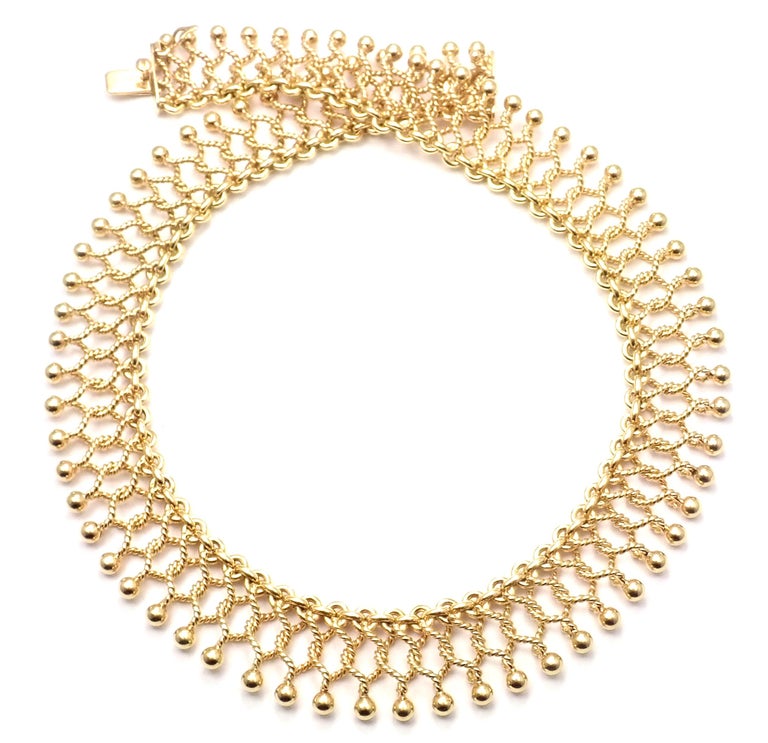 Vintage Tiffany & Co. Cleopatra Collar Yellow Gold Link Necklace For Sale 2