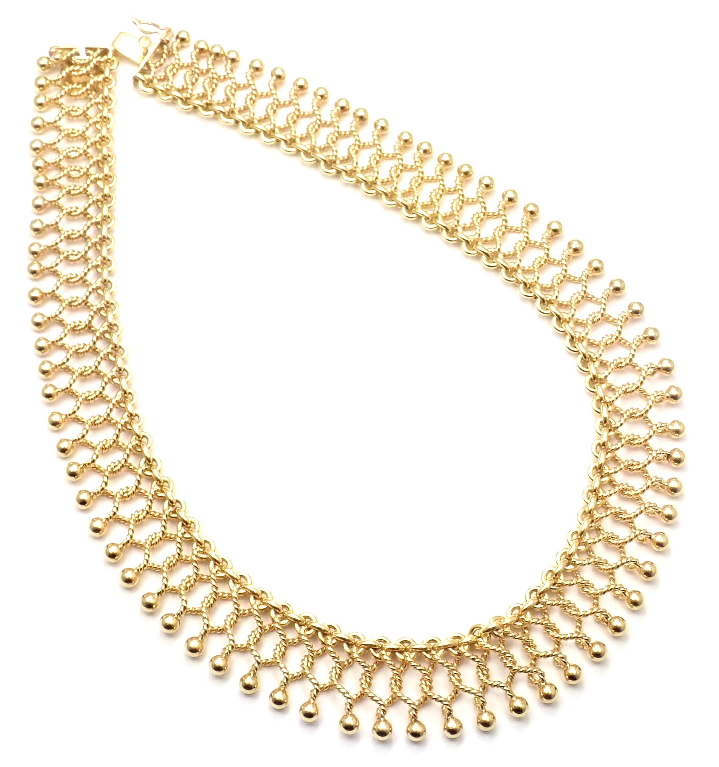 Women's or Men's Vintage Tiffany & Co. Cleopatra Collar Yellow Gold Link Necklace For Sale