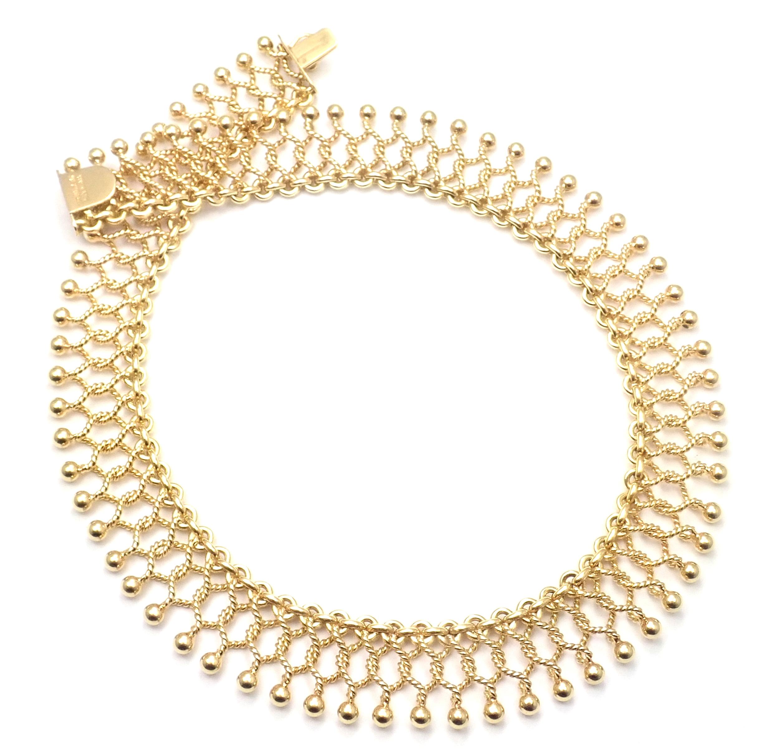 Vintage Tiffany & Co. Cleopatra Collar Yellow Gold Link Necklace For Sale 1