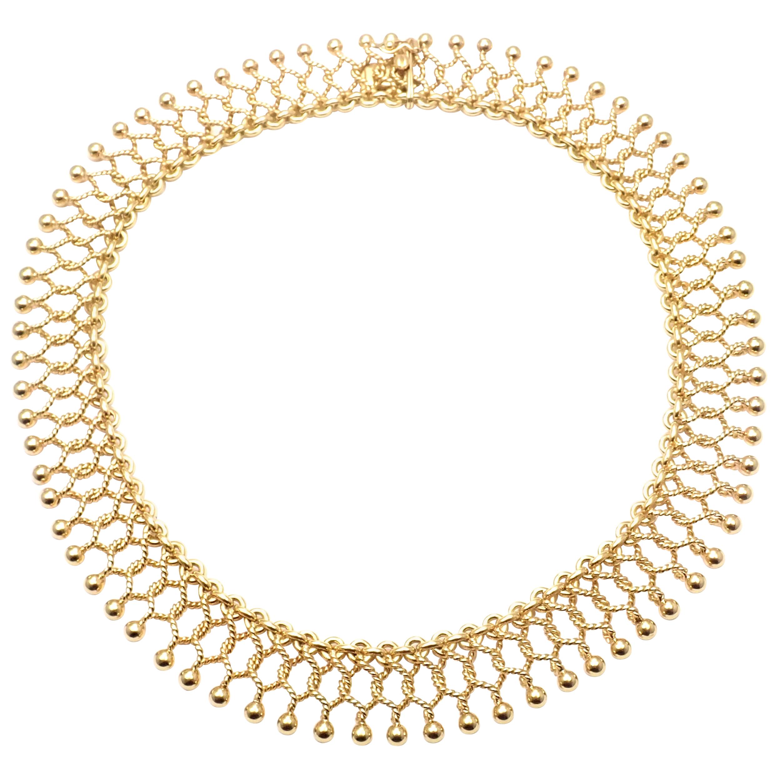 Vintage Tiffany & Co. Cleopatra Collar Yellow Gold Link Necklace