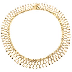 Vintage Tiffany & Co. Cleopatra Collar Yellow Gold Link Necklace