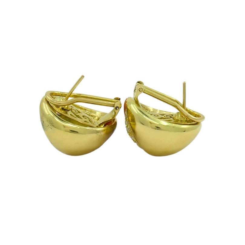 Weinlese Tiffany & Co. Koralle Onyx Ohrringe Diamant Gold Estate Jewelry Damen im Angebot