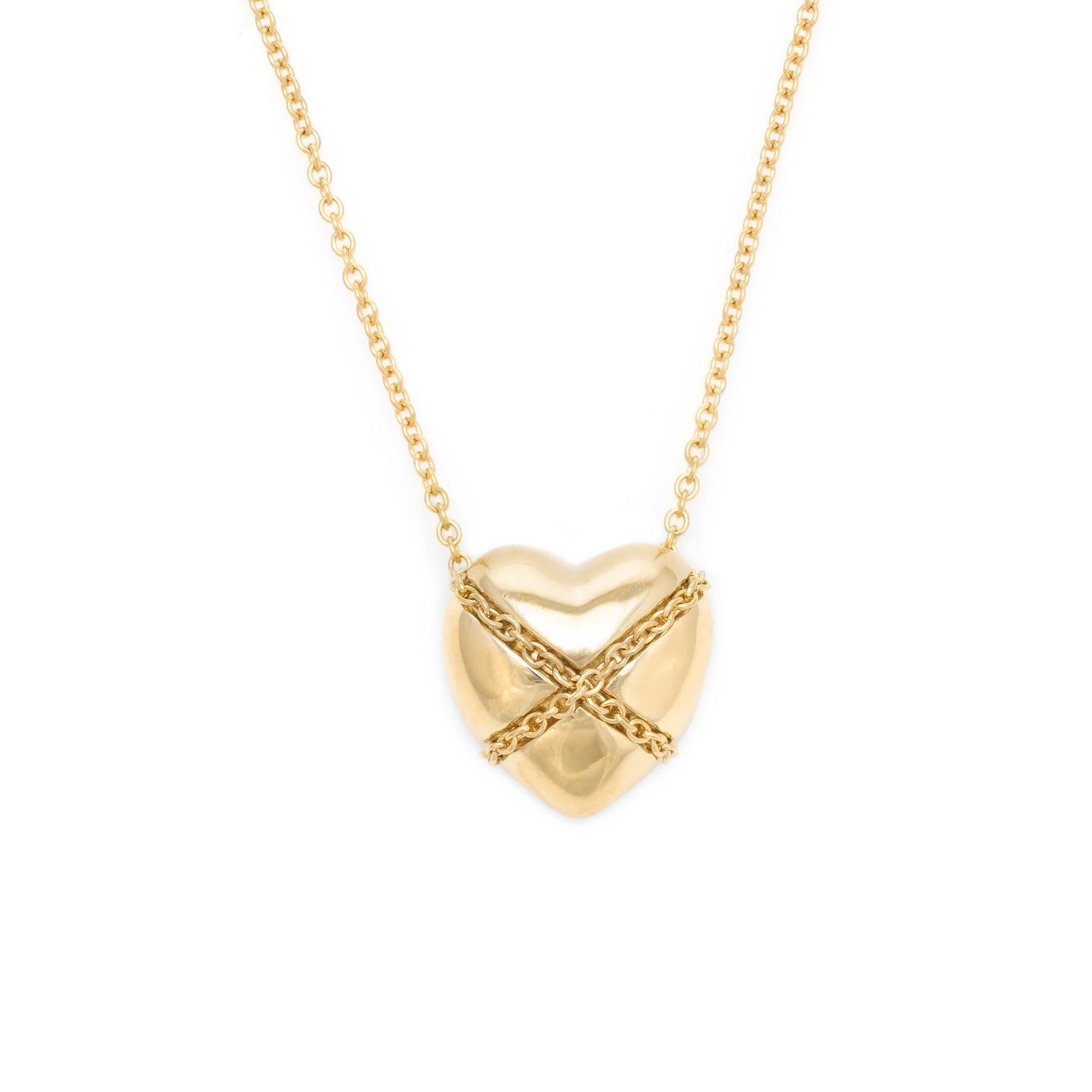 tiffany heart cross necklace