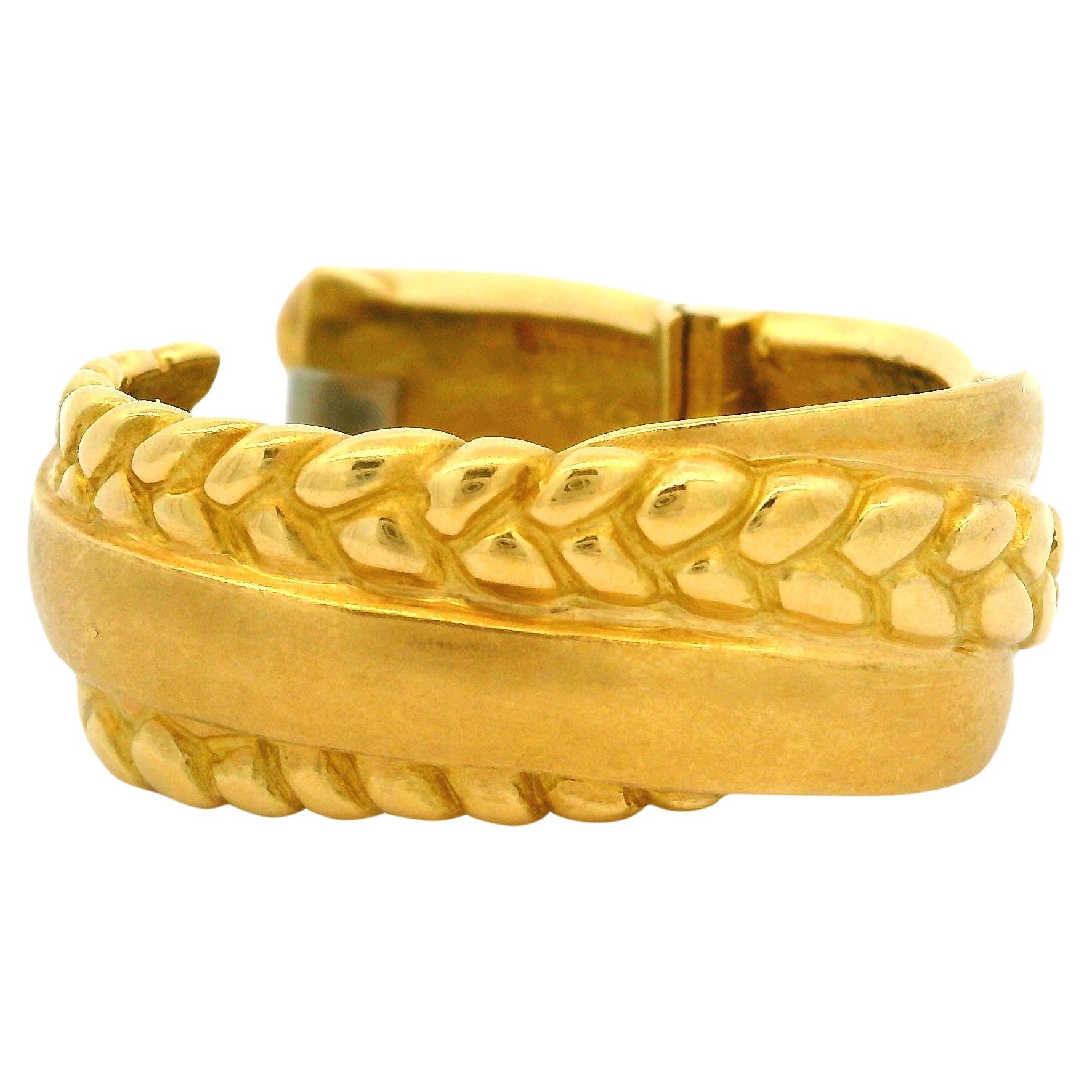 Vintage Tiffany and Co. Cummings 18k Yellow Gold 1981 Enhancer Scarf Ring For Sale at 1stDibs scarf ring tiffany