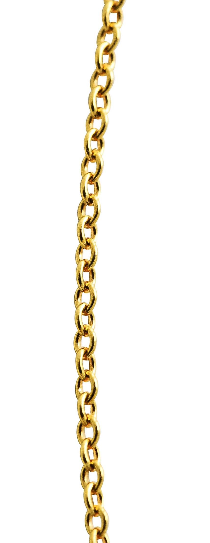 Vintage Tiffany & Co. Diamond 18 Karat Gold Cross Signature X Pendant Necklace 3