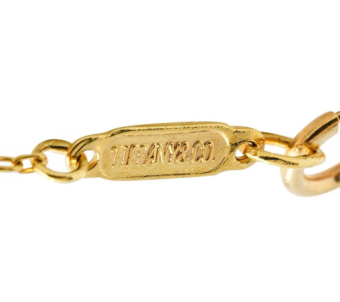 Women's or Men's Vintage Tiffany & Co. Diamond 18 Karat Gold Cross Signature X Pendant Necklace