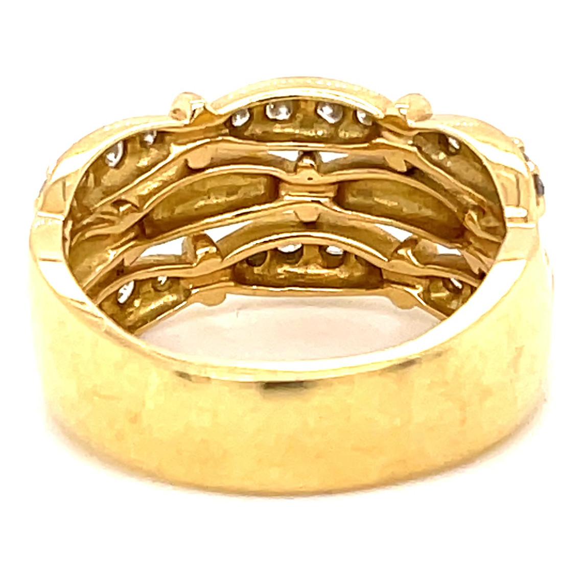 Women's or Men's Vintage Tiffany & Co. Diamond 18 Karat Gold Ring