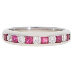 Vintage Tiffany & Co. Diamond and Ruby Lucida Ring in Platinum