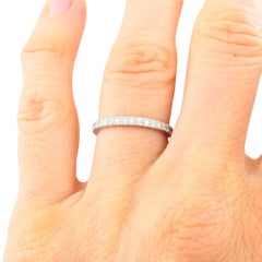 Vintage Tiffany & Co. Diamond Band Platinum Size 5.5 (51)