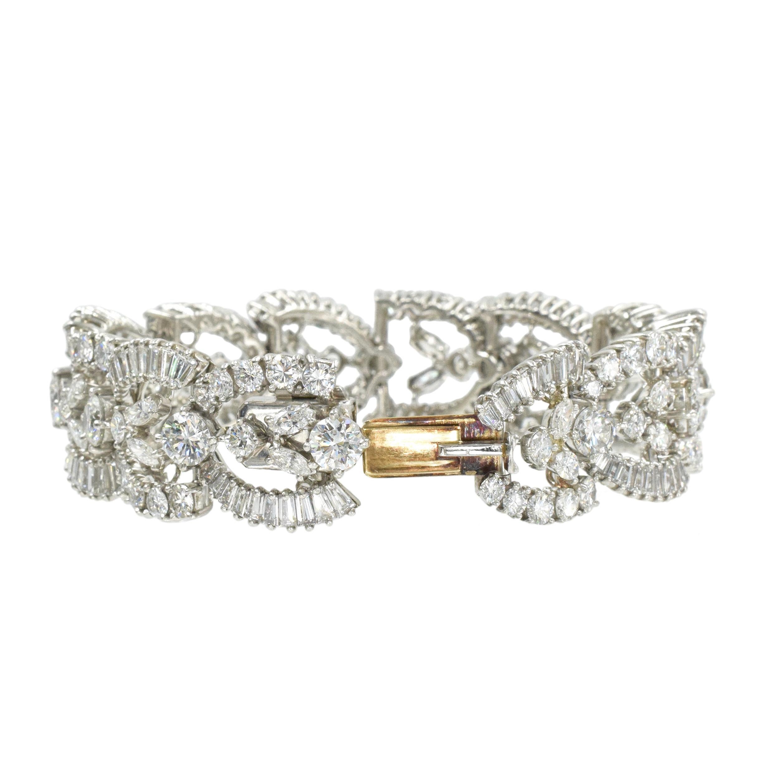 Vintage Tiffany & Co. Pulsera de diamantes en platino. en venta 4