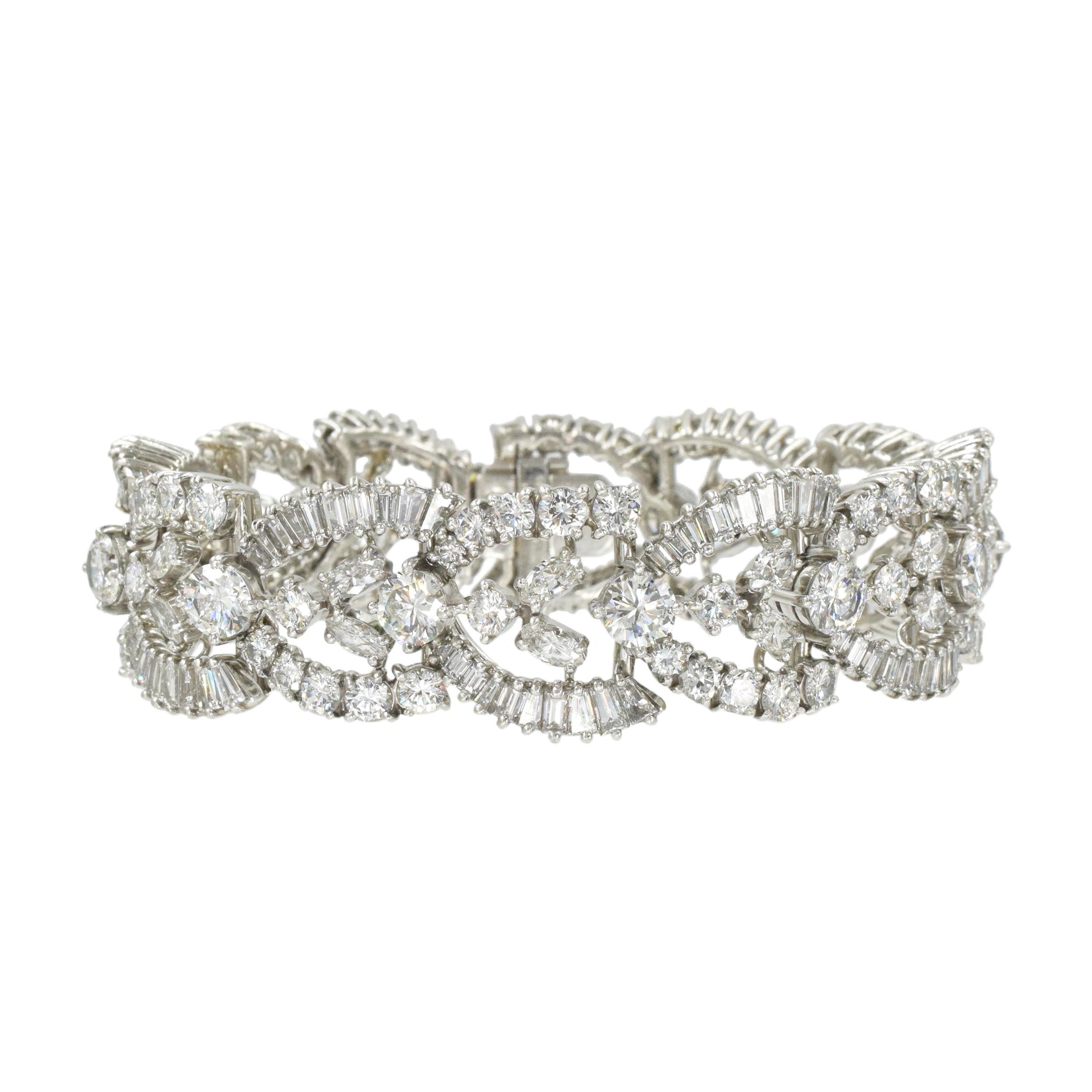 Vintage Tiffany & Co. Pulsera de diamantes en platino. Art Nouveau en venta