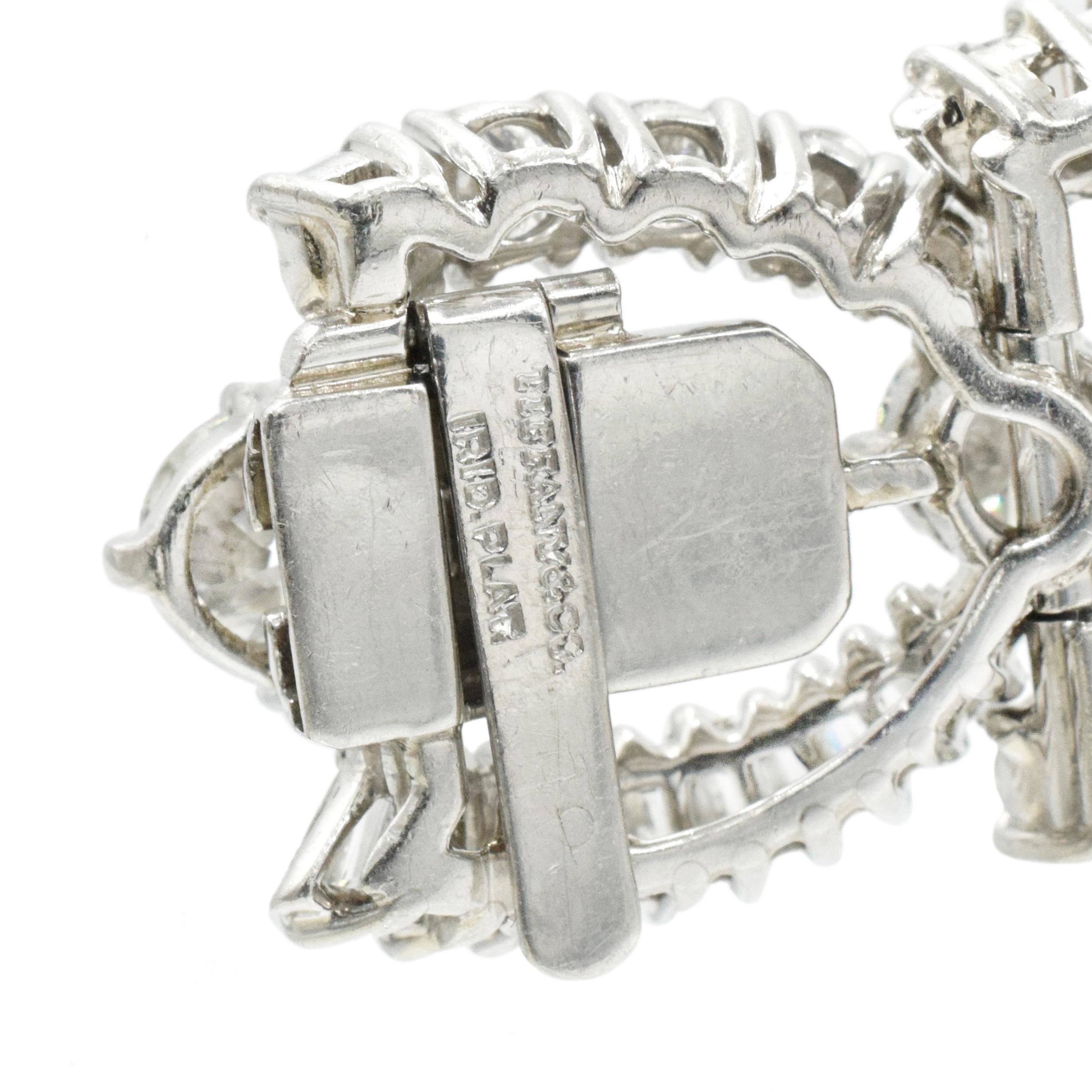 Vintage Tiffany & Co. Pulsera de diamantes en platino. en venta 3