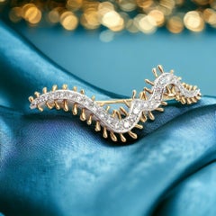 Vintage Tiffany & Co. Broche Ciempiés de Diamantes Platino Oro Amarillo