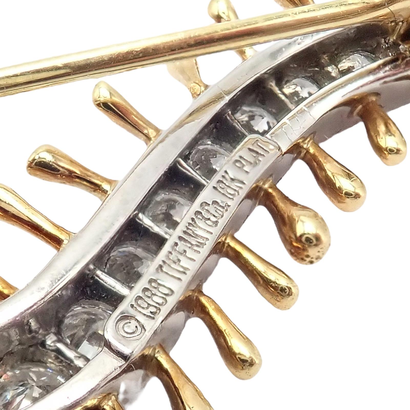 Tiffany & Co. d'epoca. Spilla con millepiedi di diamanti in oro giallo e platino in vendita 4