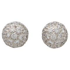 Vintage Tiffany & Co. Diamond Etoile Ball Earrings Set in Platinum