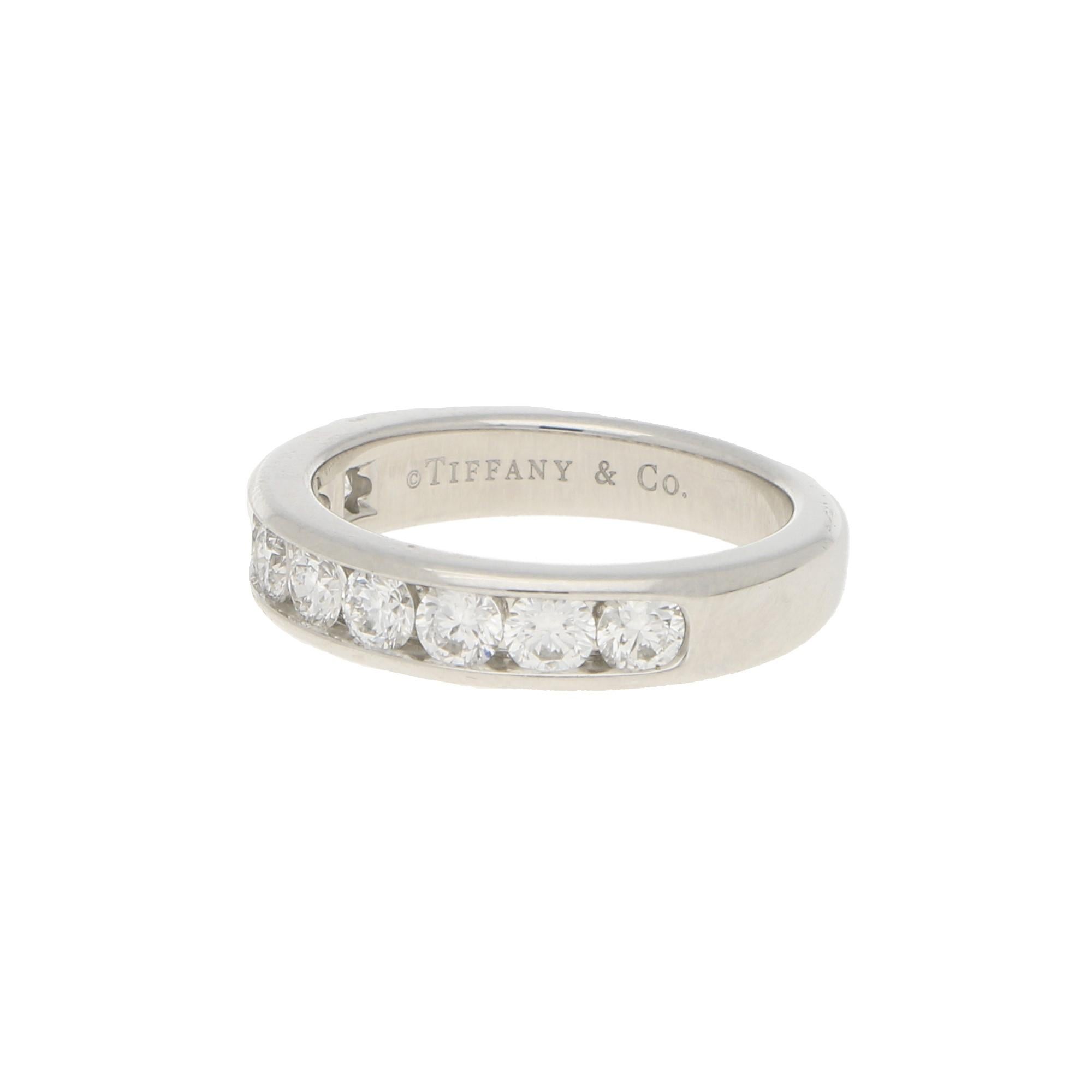 Tiffany & Co., Vintage Halb-Eternity-Ring Diamant (Moderne) im Angebot