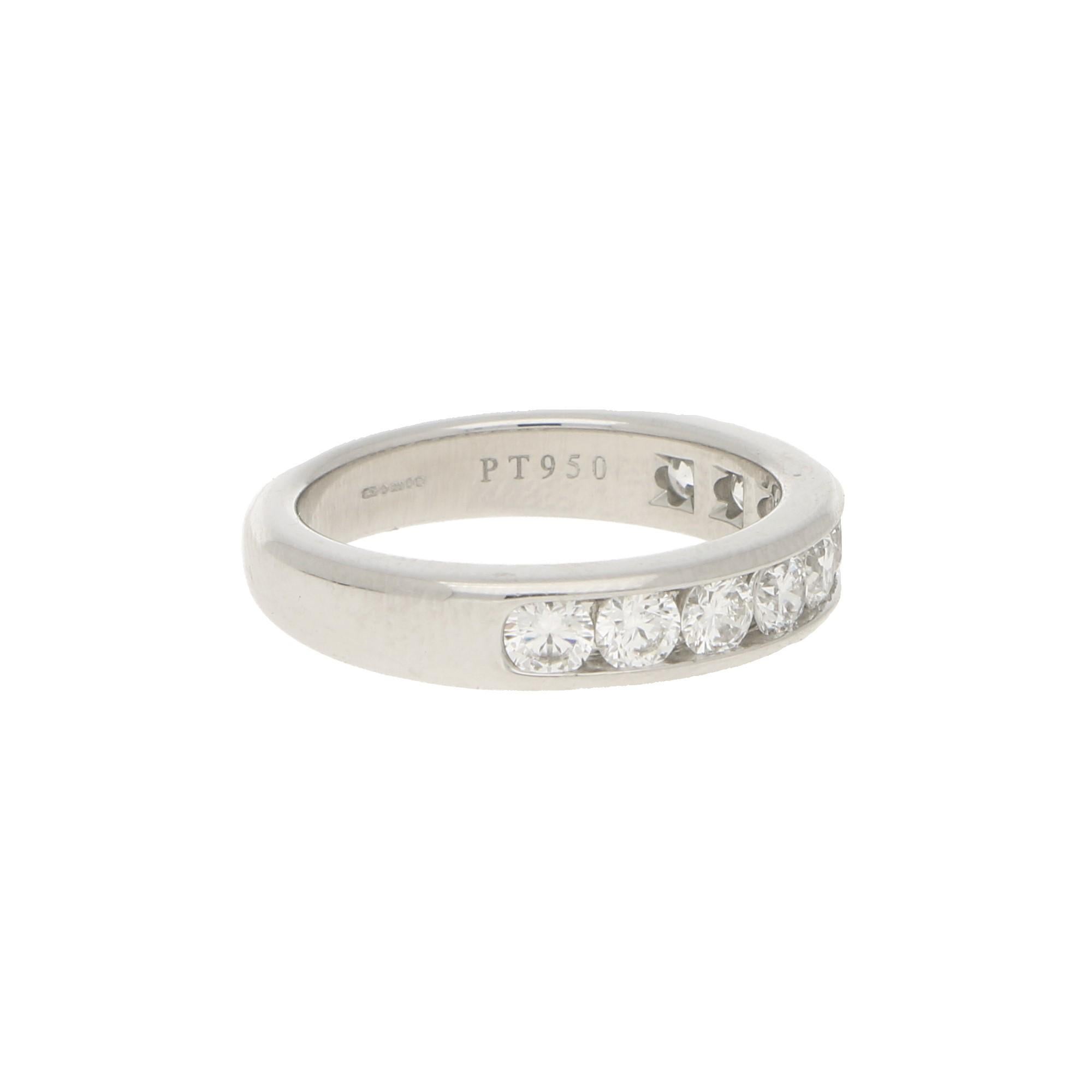 Tiffany & Co., Vintage Halb-Eternity-Ring Diamant für Damen oder Herren im Angebot